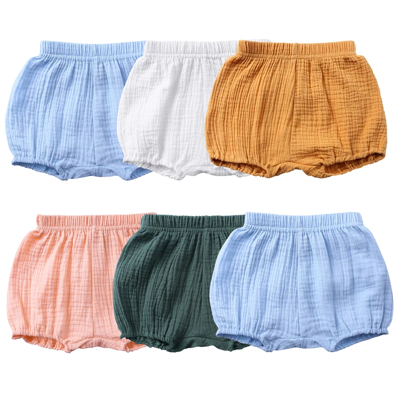 Summer Clothing Affordable - 여름 솔리드 컬러 베이비 블루머 0-4T