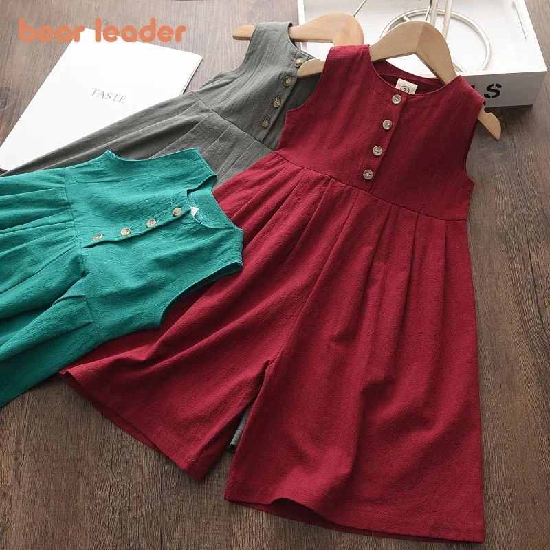 Summer Clothing Baby - 여아용 캐주얼 점프수트, 단색 의류, 민소매