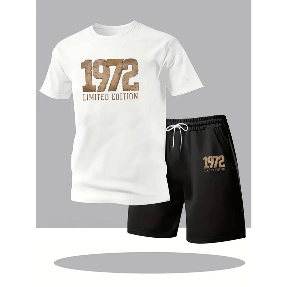 Summer Clothing Sets Men - 남성용 캐주얼 통기성 티셔츠 세트 라운드넥
