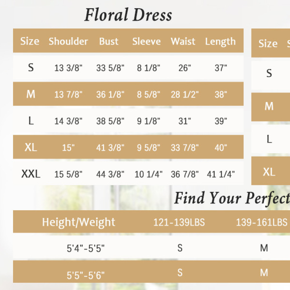 Sundress Midi Floral - 캐주얼 플로럴 프린트 여성 드레스 V넥