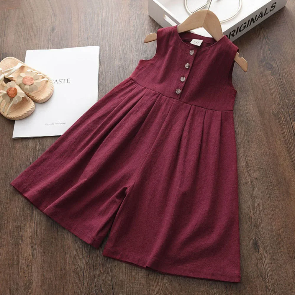 여아용 캐주얼 점프수트, 단색 의류, 민소매 의류, 3 - Summer Clothing Baby 리뷰 및 가격