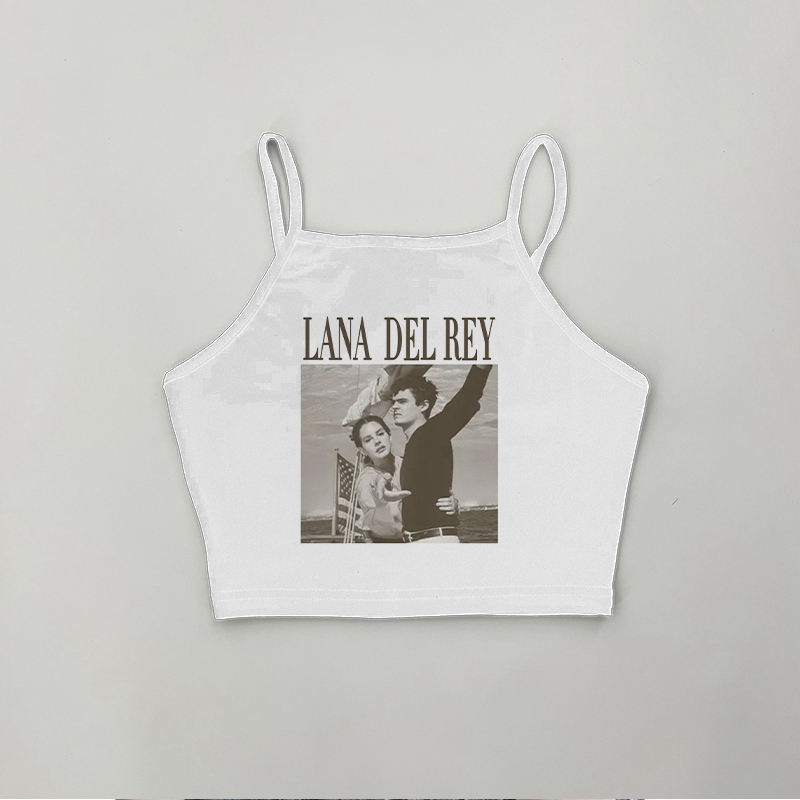 LANA DEL REY 여성용 고딕 프린트 홀터 크롭탑 - Summer Clothing Zara 리뷰 및 가격