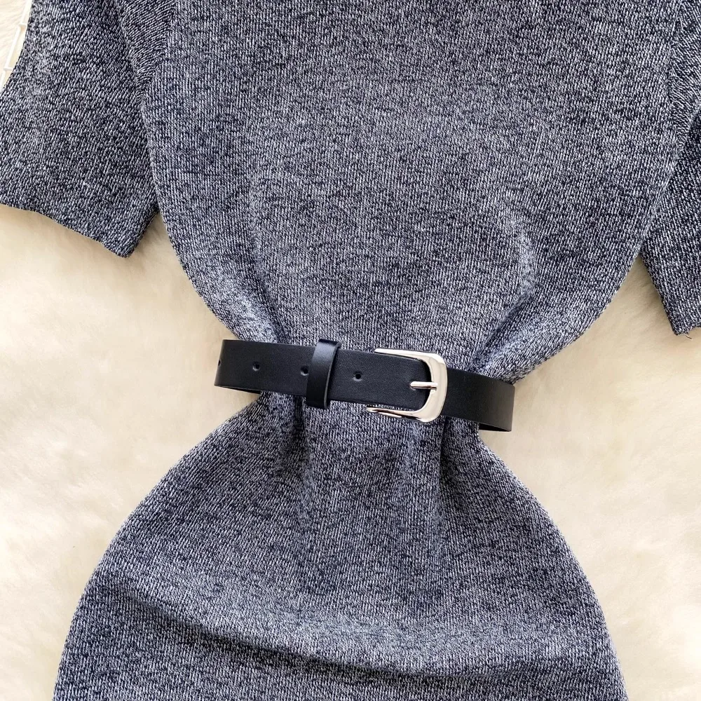 새로운 세련된 패션 벨트 랩 엉덩이 니트 스웨터 드레스 - Summer Clothing Wraps 리뷰 및 가격