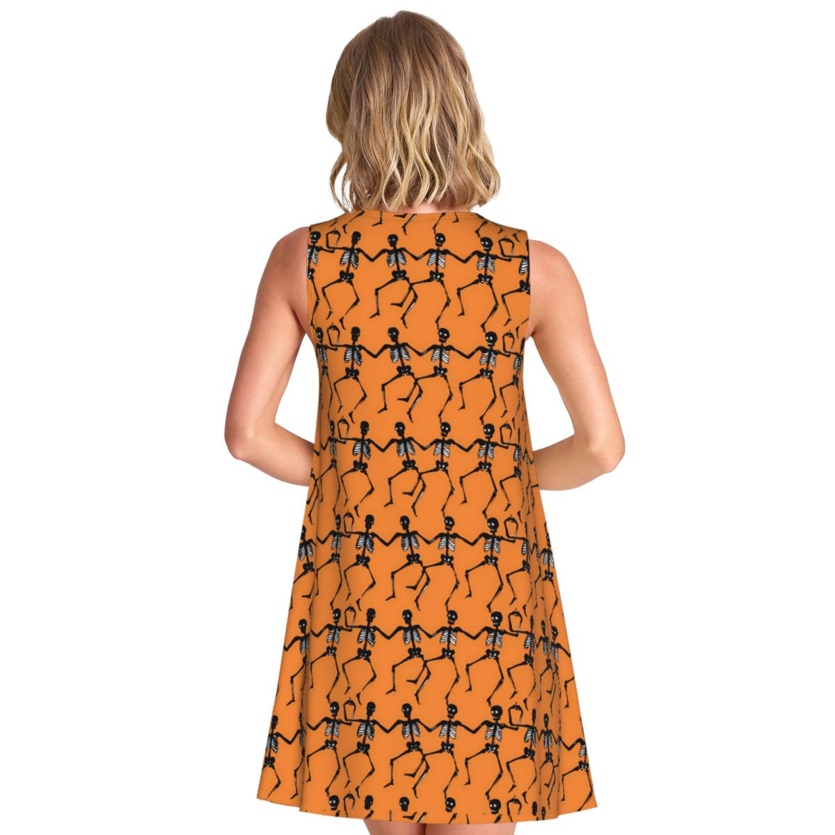 춤추는 해골 캐주얼 드레스 할로윈 민소매 우아한 드레스 - Summer Clothing Ideas For Women 리뷰 및 가격