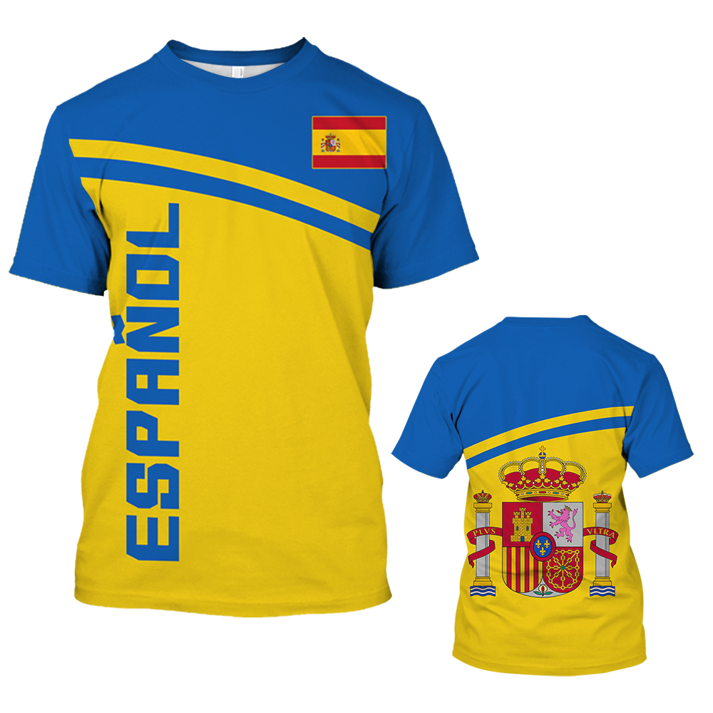 2026 빈티지 스페인 티셔츠, 3D 국기 스페인 그래 - Summer Clothing In Spanish 리뷰 및 가격