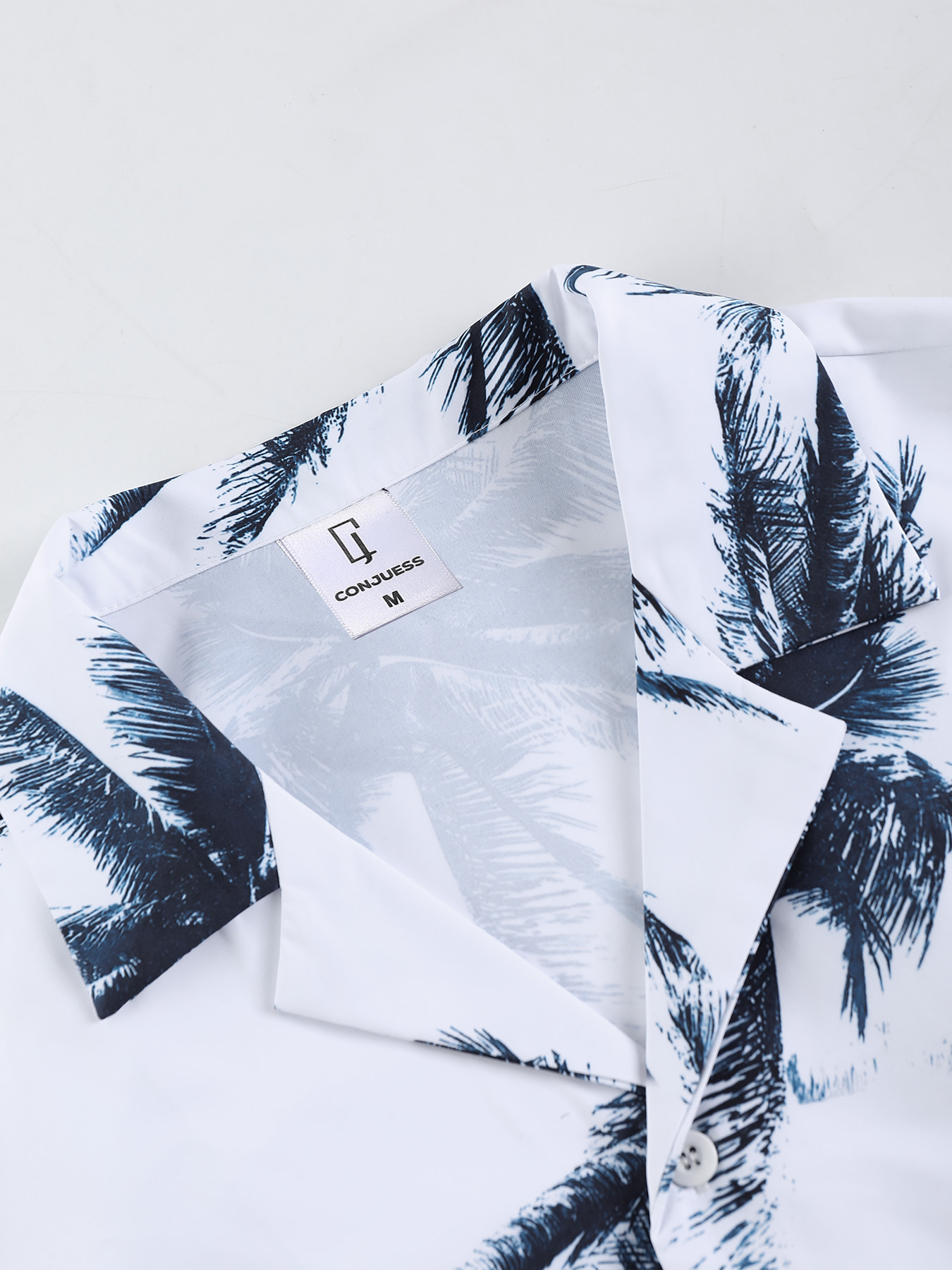 남성용 아메리칸 레트로 비치 세트, 블루톤 팜 프린트  - Summer Clothing Sets Men 리뷰 및 가격