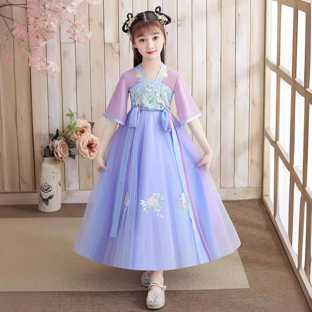 여름 어린이 Hanfu 드레스 공주 의상 어린이 파티  - Summer Clothing Baby 리뷰 및 가격