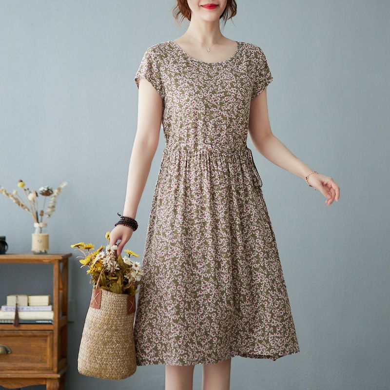 보헤미안 여성 캐주얼 플로럴 롱 드레스, 반팔 슬림 패 - Sundress Midi Floral 리뷰 및 가격