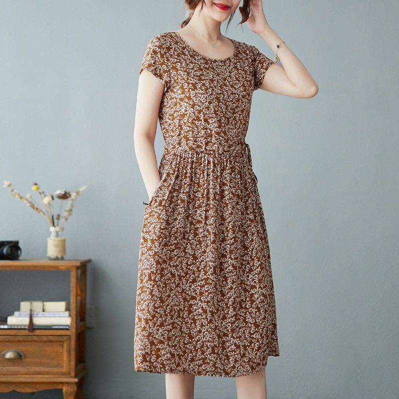 보헤미안 여성 캐주얼 플로럴 롱 드레스, 반팔 슬림 패 - Sundress Midi Floral 리뷰 및 가격